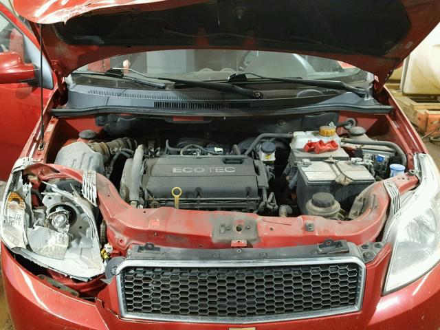 KL1TD6DE7BB185270 - 2011 CHEVROLET AVEO LS MAROON photo 7