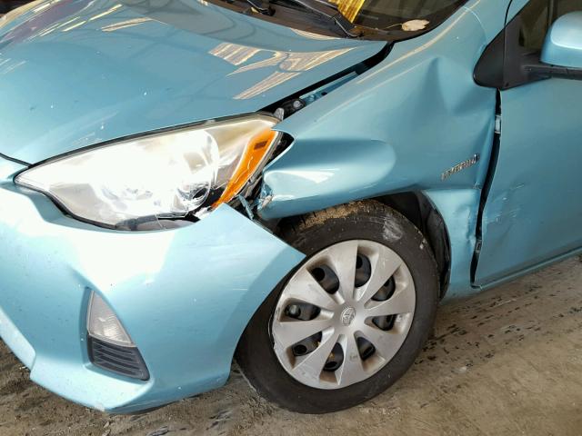 JTDKDTB39D1044990 - 2013 TOYOTA PRIUS C BLUE photo 9