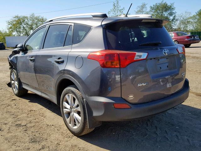 JTMDFREV8D5021213 - 2013 TOYOTA RAV4 LIMIT GRAY photo 3