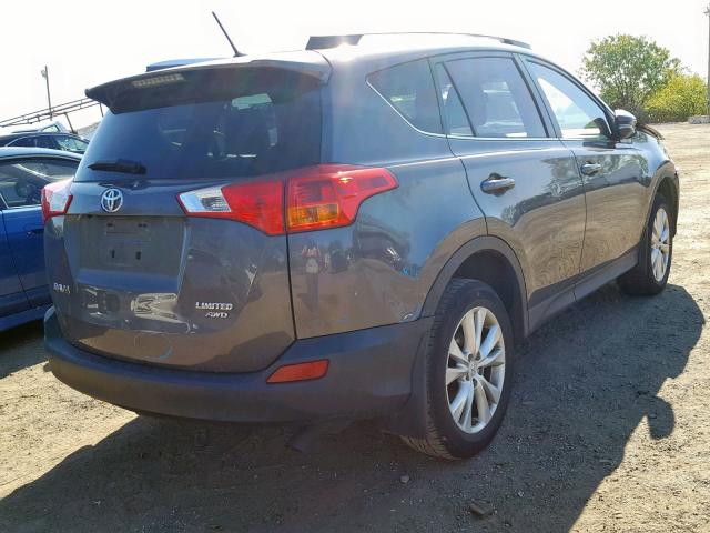 JTMDFREV8D5021213 - 2013 TOYOTA RAV4 LIMIT GRAY photo 4