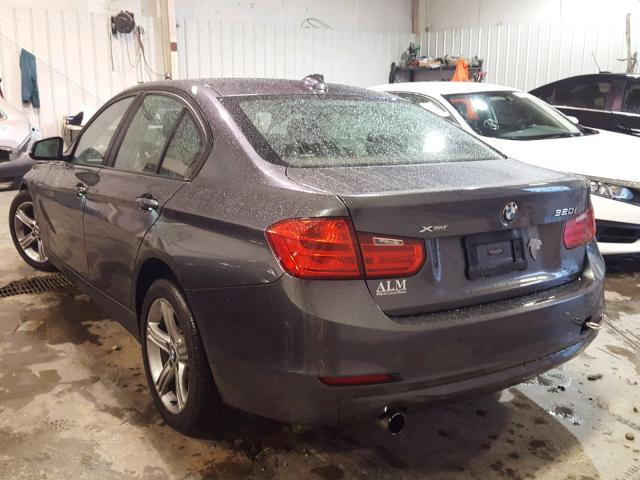 WBA3C3C52FP664407 - 2015 BMW 320 I GRAY photo 3