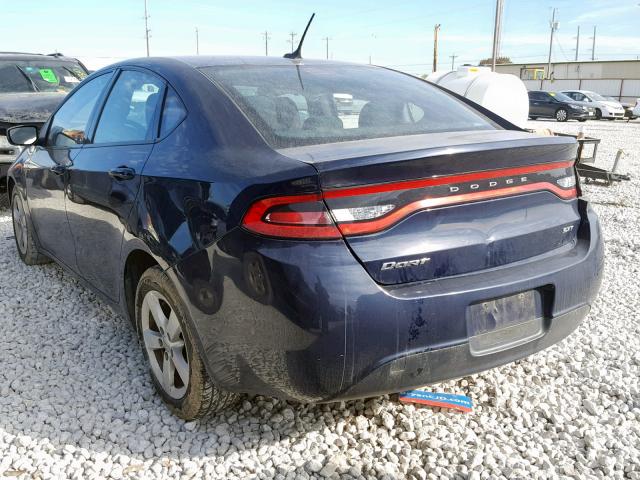 1C3CDFBB7GD564237 - 2016 DODGE DART SXT BLUE photo 3