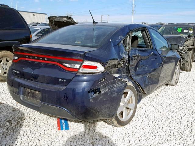 1C3CDFBB7GD564237 - 2016 DODGE DART SXT BLUE photo 4