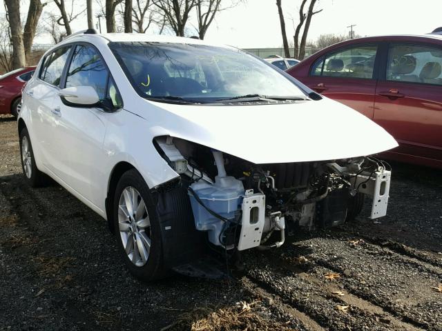 KNAFX5A83E5177043 - 2014 KIA FORTE EX WHITE photo 1