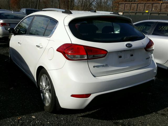 KNAFX5A83E5177043 - 2014 KIA FORTE EX WHITE photo 3