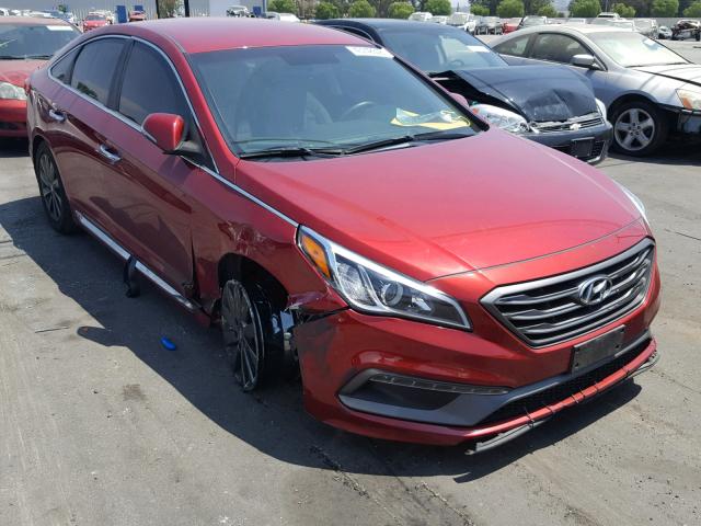 5NPE34AF2FH138142 - 2015 HYUNDAI SONATA SPO RED photo 1