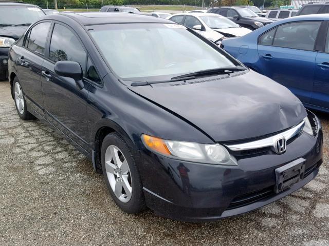 1HGFA16826L077536 - 2006 HONDA CIVIC EX BLACK photo 1