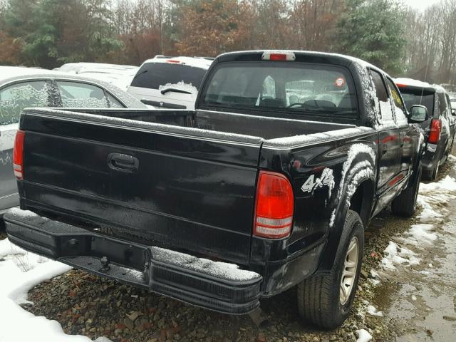 1D7HG38K34S619858 - 2004 DODGE DAKOTA QUA BLACK photo 4