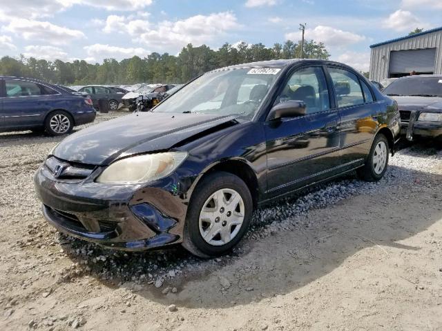 2HGES16364H589873 - 2004 HONDA CIVIC DX V BLACK photo 2