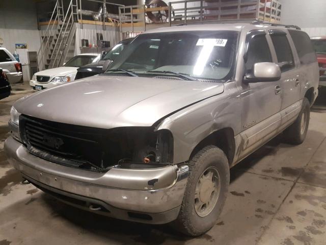 1GKFK16T51J275360 - 2001 GMC YUKON XL K TAN photo 2