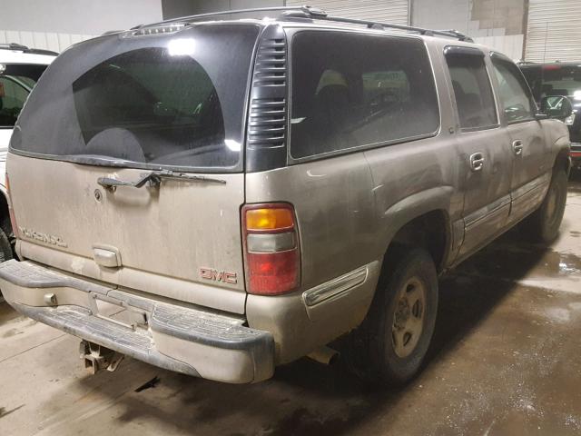 1GKFK16T51J275360 - 2001 GMC YUKON XL K TAN photo 4