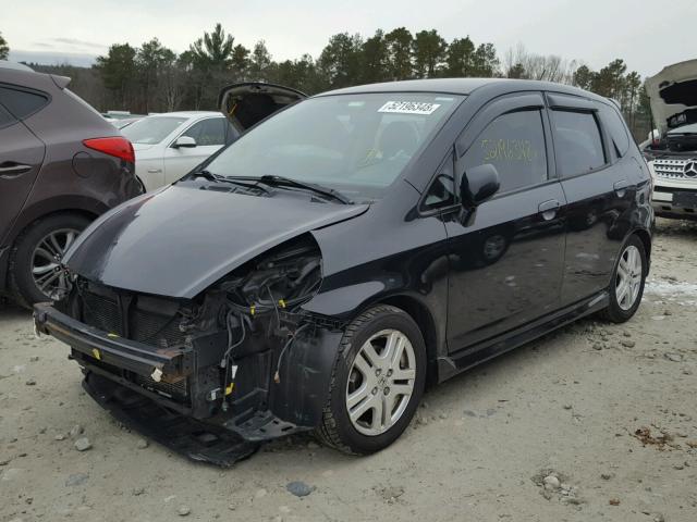 JHMGD38608S014024 - 2008 HONDA FIT SPORT BLACK photo 2