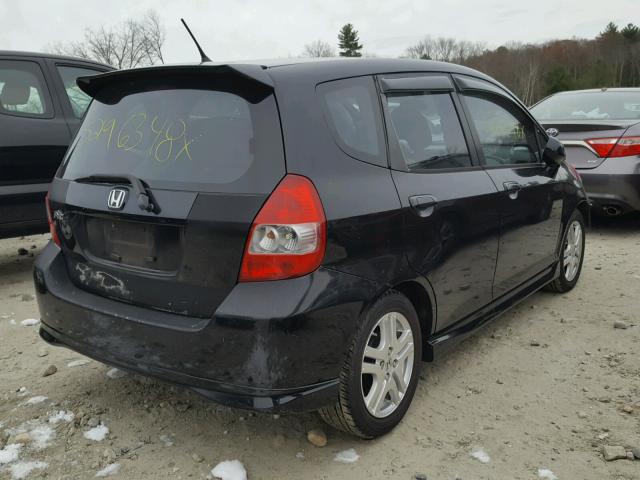 JHMGD38608S014024 - 2008 HONDA FIT SPORT BLACK photo 4