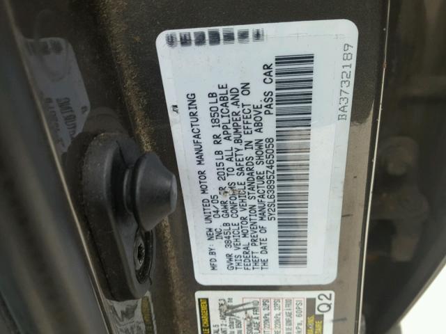 5Y2SL63895Z465058 - 2005 PONTIAC VIBE GRAY photo 10