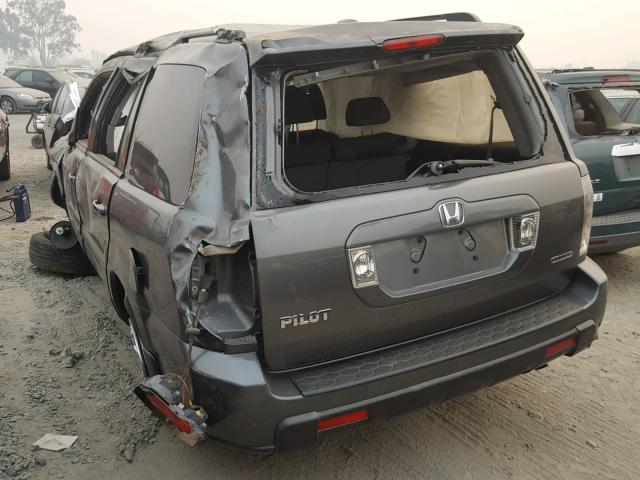 5FNYF18258B009254 - 2008 HONDA PILOT VP CHARCOAL photo 3