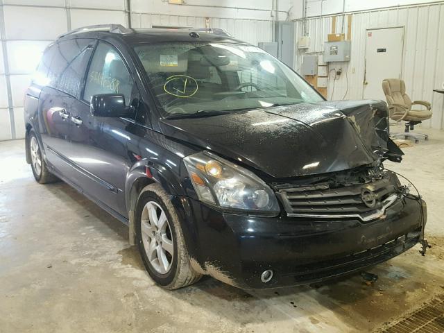 5N1BV28U18N105590 - 2008 NISSAN QUEST S BLACK photo 1