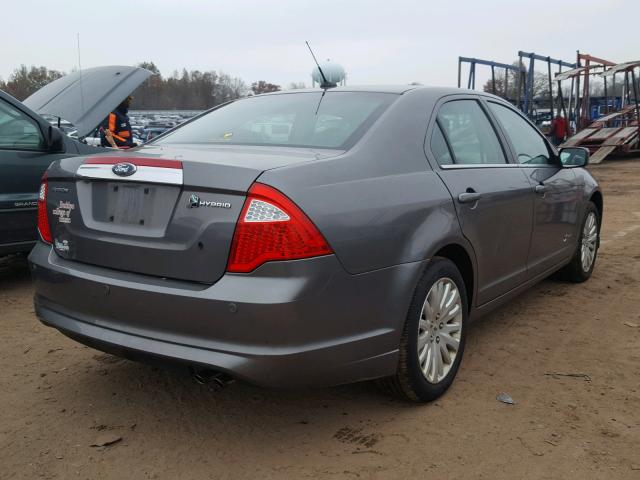 3FADP0L3XAR116381 - 2010 FORD FUSION HYB GRAY photo 4