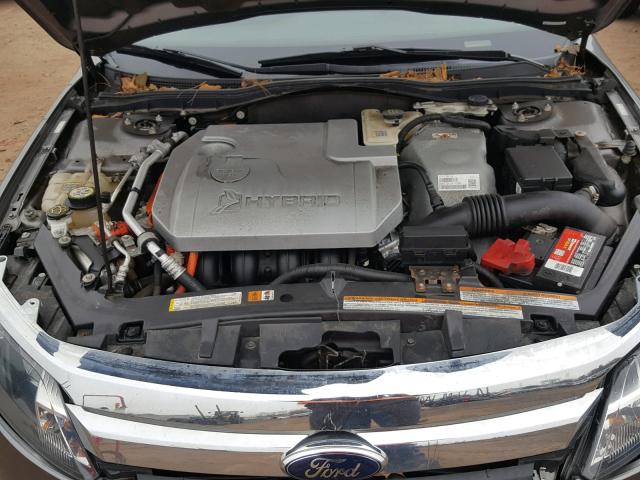 3FADP0L3XAR116381 - 2010 FORD FUSION HYB GRAY photo 7