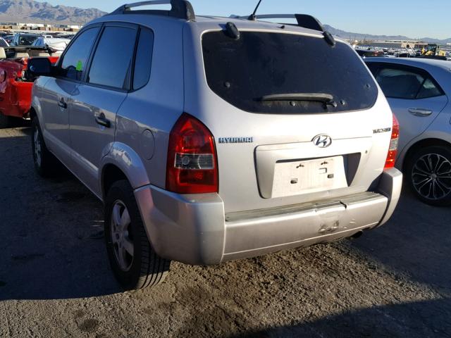 KM8JM12B55U102886 - 2005 HYUNDAI TUCSON GL SILVER photo 3