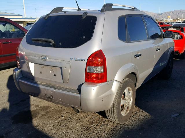 KM8JM12B55U102886 - 2005 HYUNDAI TUCSON GL SILVER photo 4