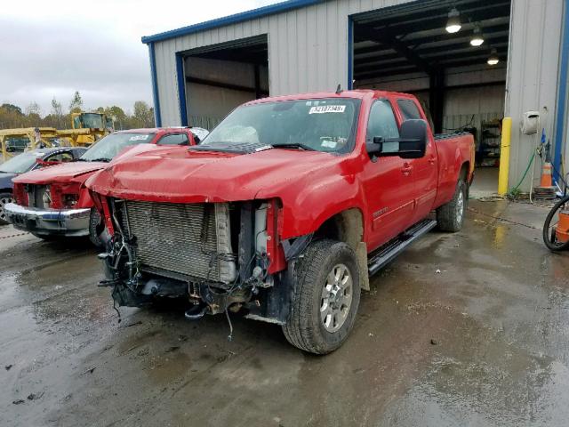 1GT424E88DF111254 - 2013 GMC SIERRA K35 RED photo 2