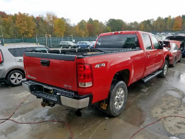 1GT424E88DF111254 - 2013 GMC SIERRA K35 RED photo 4