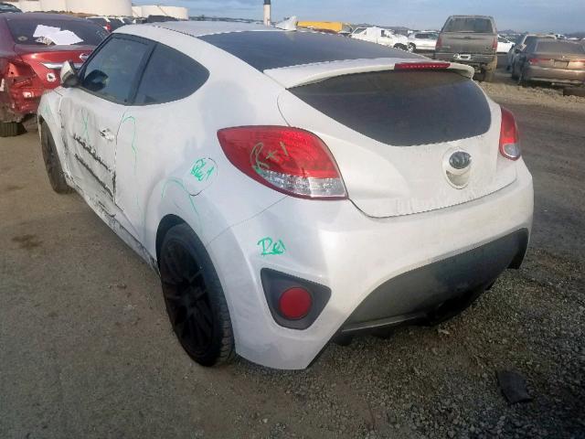 KMHTC6AE4DU135834 - 2013 HYUNDAI VELOSTER T WHITE photo 3