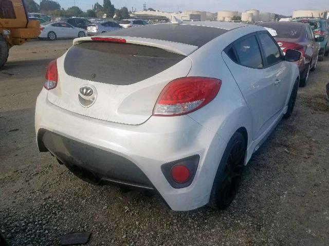 KMHTC6AE4DU135834 - 2013 HYUNDAI VELOSTER T WHITE photo 4