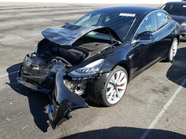 5YJ3E1EB6JF082396 - 2018 TESLA MODEL 3 BLACK photo 2