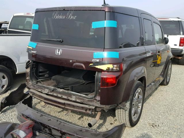 5J6YH18909L001157 - 2009 HONDA ELEMENT SC PURPLE photo 4