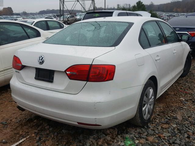 3VW2K7AJXCM385987 - 2012 VOLKSWAGEN JETTA BASE WHITE photo 4