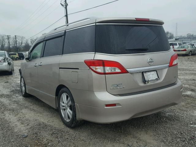 JN8AE2KP4C9033275 - 2012 NISSAN QUEST S BEIGE photo 3