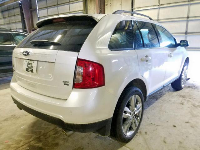 2FMDK4JC6DBE25704 - 2013 FORD EDGE SEL WHITE photo 4