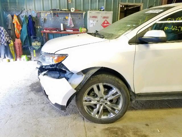 2FMDK4JC6DBE25704 - 2013 FORD EDGE SEL WHITE photo 9