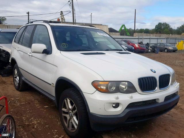 5UXFA13514LU20969 - 2004 BMW X5 3.0I WHITE photo 1