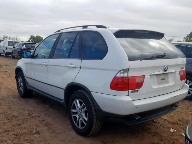 5UXFA13514LU20969 - 2004 BMW X5 3.0I WHITE photo 3