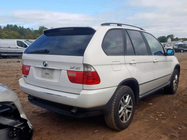 5UXFA13514LU20969 - 2004 BMW X5 3.0I WHITE photo 4