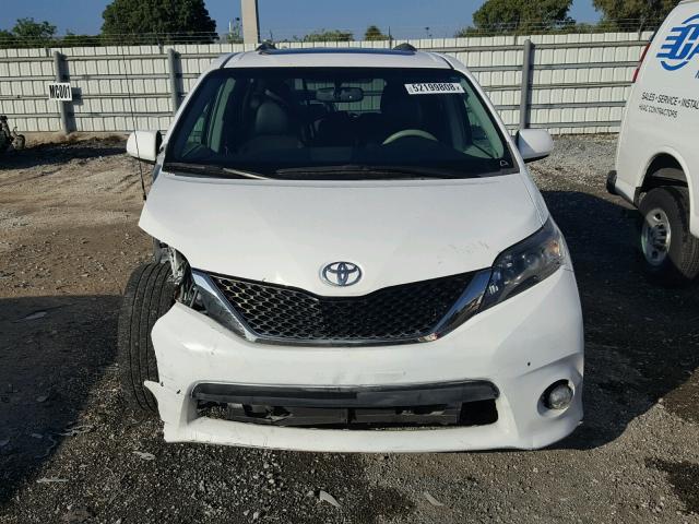 5TDXK3DC9ES414400 - 2014 TOYOTA SIENNA SPO WHITE photo 9