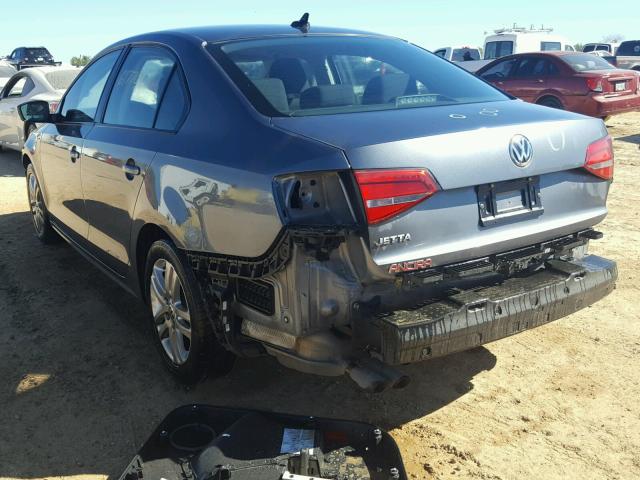 3VW2K7AJ7FM227479 - 2015 VOLKSWAGEN JETTA BASE 灰色 照片 3