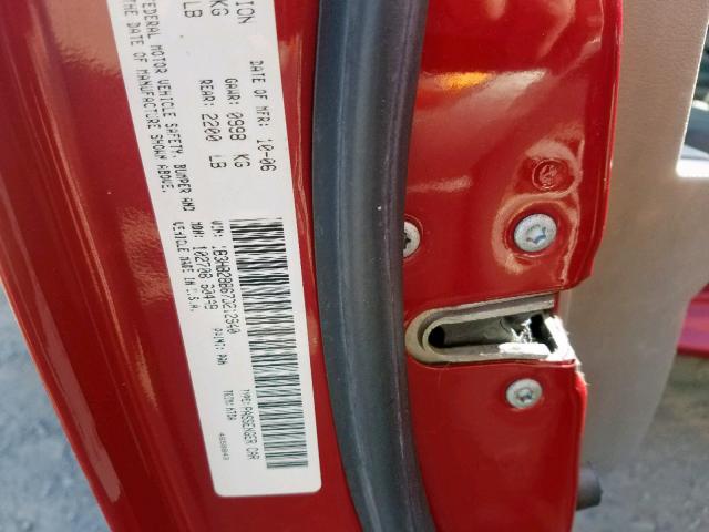 1B3HB28B67D212940 - 2007 DODGE CALIBER RED photo 10