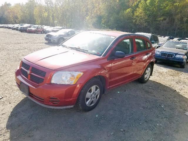 1B3HB28B67D212940 - 2007 DODGE CALIBER RED photo 2