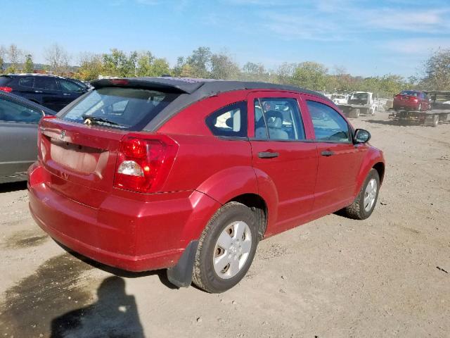 1B3HB28B67D212940 - 2007 DODGE CALIBER RED photo 4