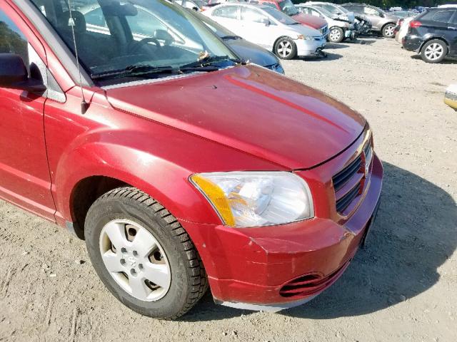 1B3HB28B67D212940 - 2007 DODGE CALIBER RED photo 9