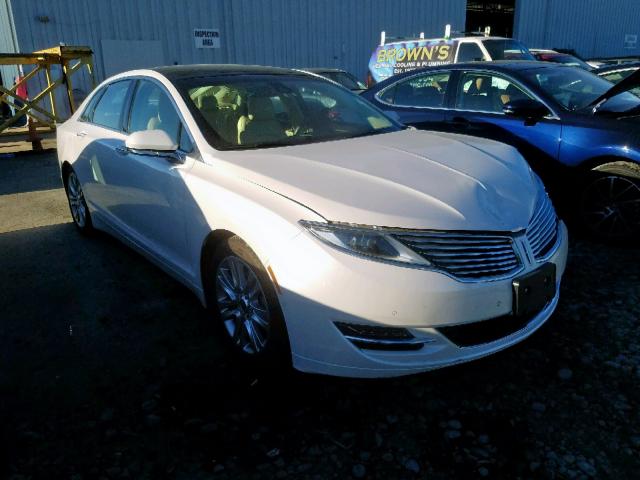 3LN6L2LU3ER814139 - 2014 LINCOLN MKZ HYBRID WHITE photo 1