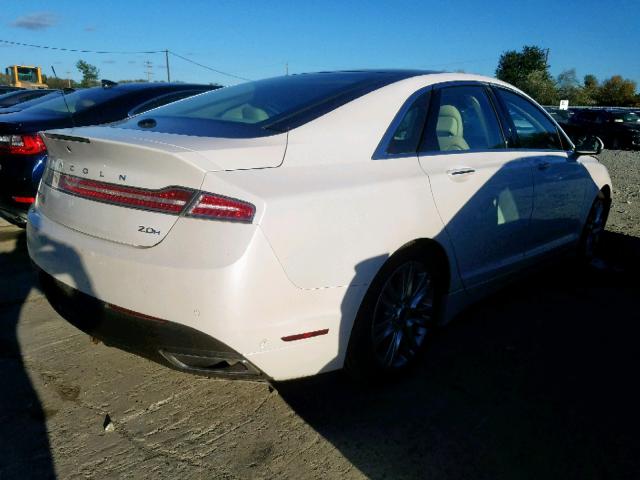 3LN6L2LU3ER814139 - 2014 LINCOLN MKZ HYBRID WHITE photo 4