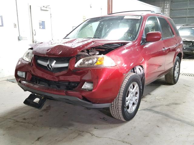 2HNYD18925H519516 - 2005 ACURA MDX TOURIN RED photo 2