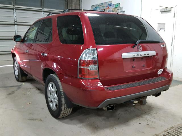 2HNYD18925H519516 - 2005 ACURA MDX TOURIN RED photo 3