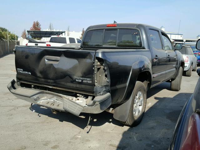 5TEJU62N86Z303167 - 2006 TOYOTA TACOMA DOU BLACK photo 4