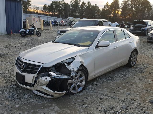 1G6AA5RA3E0100596 - 2014 CADILLAC ATS WHITE photo 2