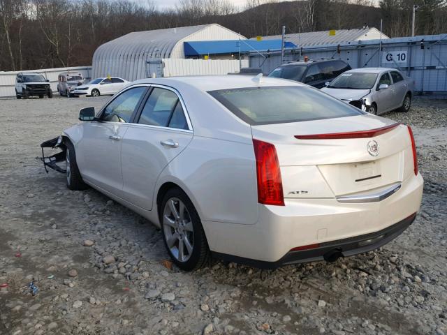 1G6AA5RA3E0100596 - 2014 CADILLAC ATS WHITE photo 3